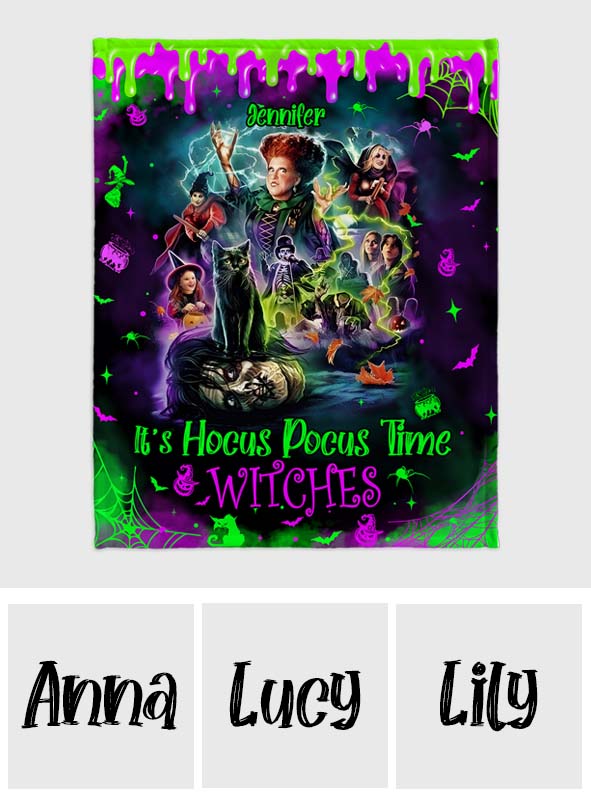 Personalized Witches Blanket Custom Name Halloween Gift Blanket GradoCreations