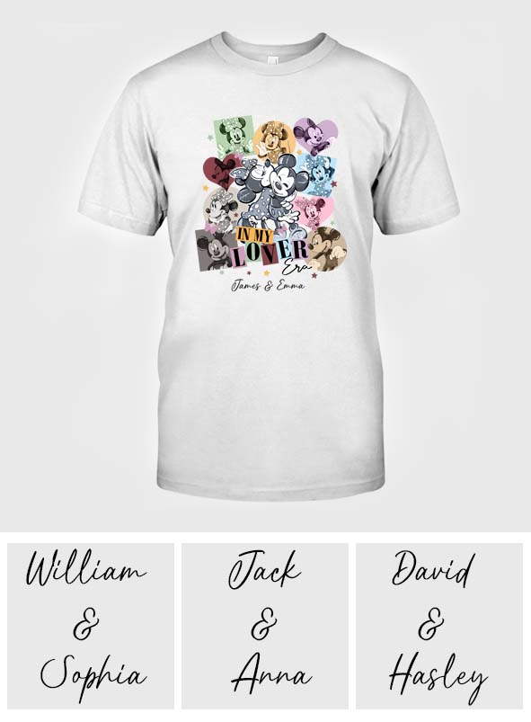 Personalized Couple T-Shirt and Hoodie In My Lover Era Gift for Engagement/Anniversary T-shirt & Hoodie GradoCreations
