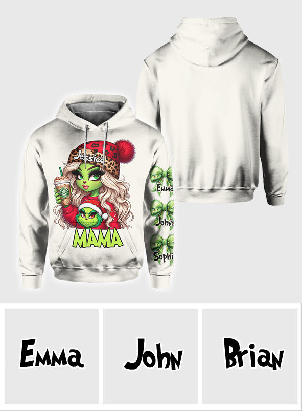Personalized Grinchy Christmas All Over Shirt Gift for Mom All Over Shirt GradoCreations