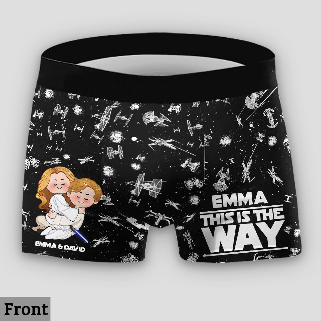 Custom Couples Briefs and Boxer Shorts Personalized Gift for Anniversary Lace Border Women Briefs And Men’s Boxer Briefs GradoCreations