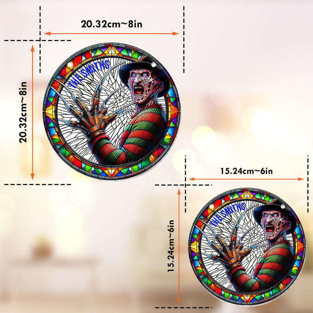 Personalized Halloween Suncatcher Ornament Unique Gift Decoration Window Hanging Suncatcher Ornament GradoCreations