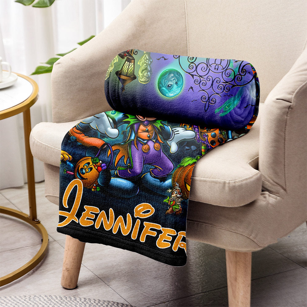Personalized Halloween Blanket Custom Name Cozy Gift Blanket GradoCreations
