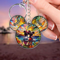 Personalized Acrylic Mouse Keychain Custom Names Gift for Couples One-sided Keychain GradoCreations