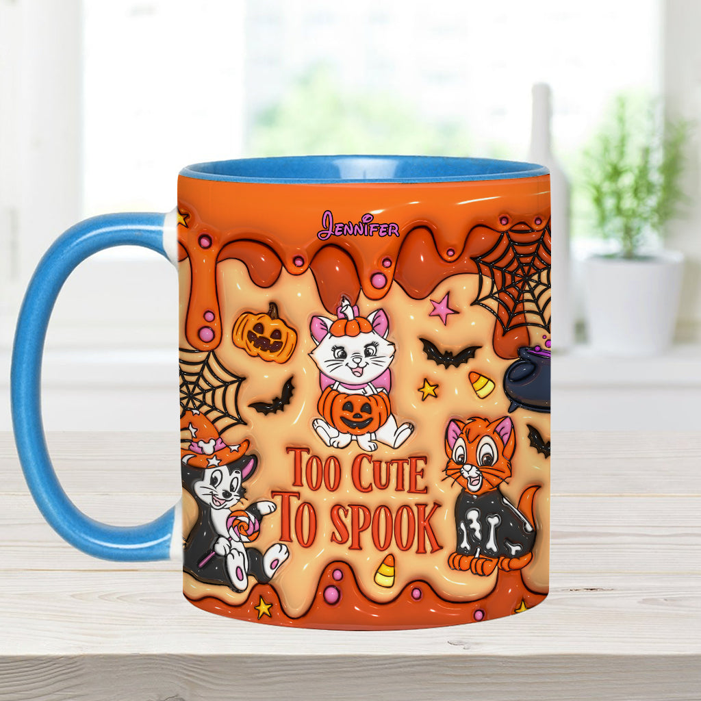 Personalized Halloween Accent Mug Cute Cat Design Gift Accent Mug GradoCreations