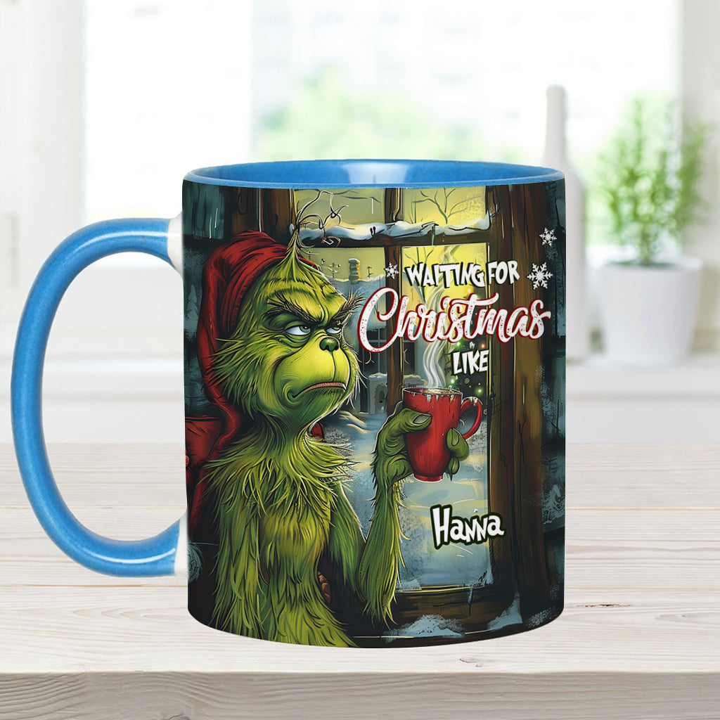 Personalized Grinch Accent Mug Custom Name Christmas Gift Accent Mug GradoCreations