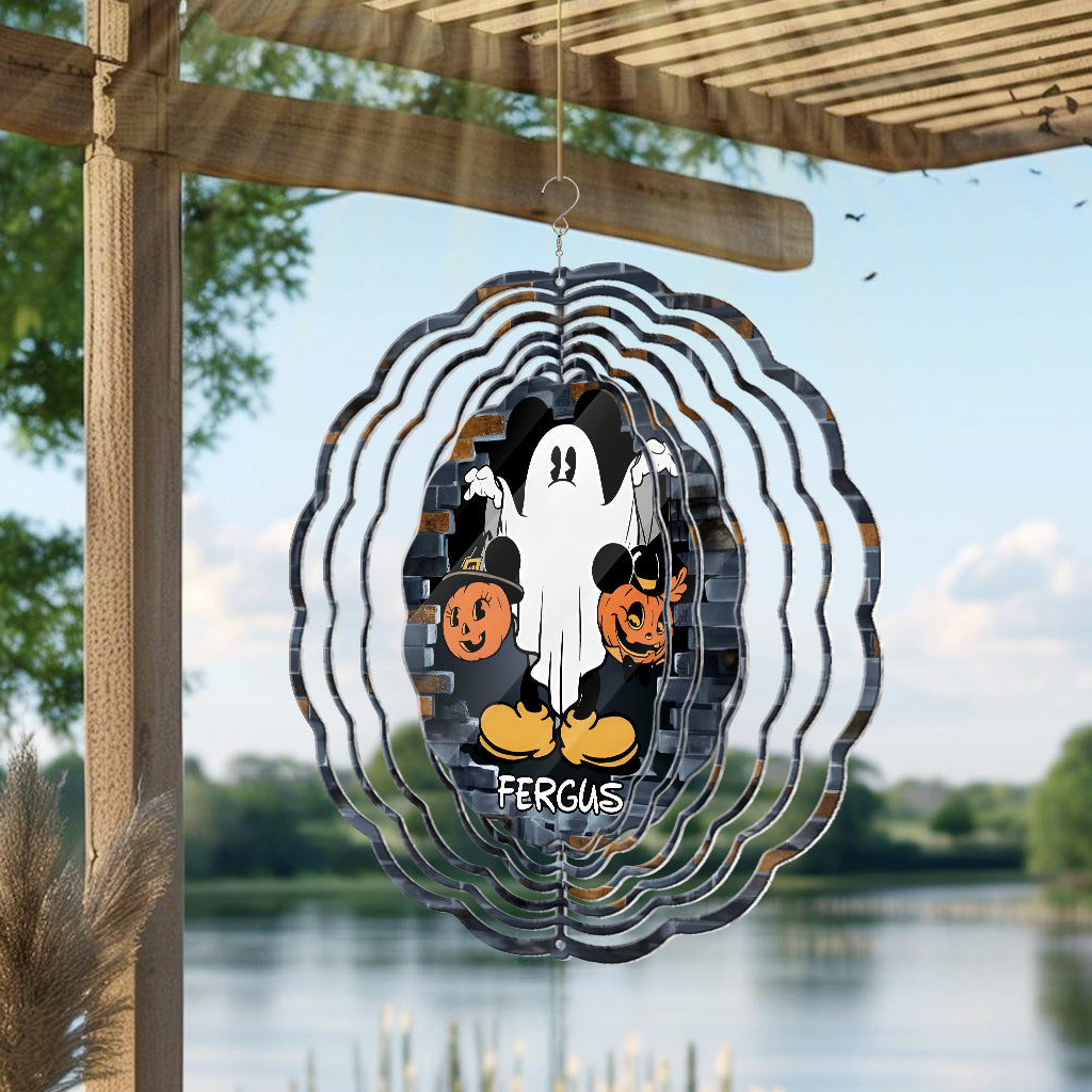 Funny Ghost Mouse Personalized Wind Spinner Gift for Halloween Wind Spinner GradoCreations