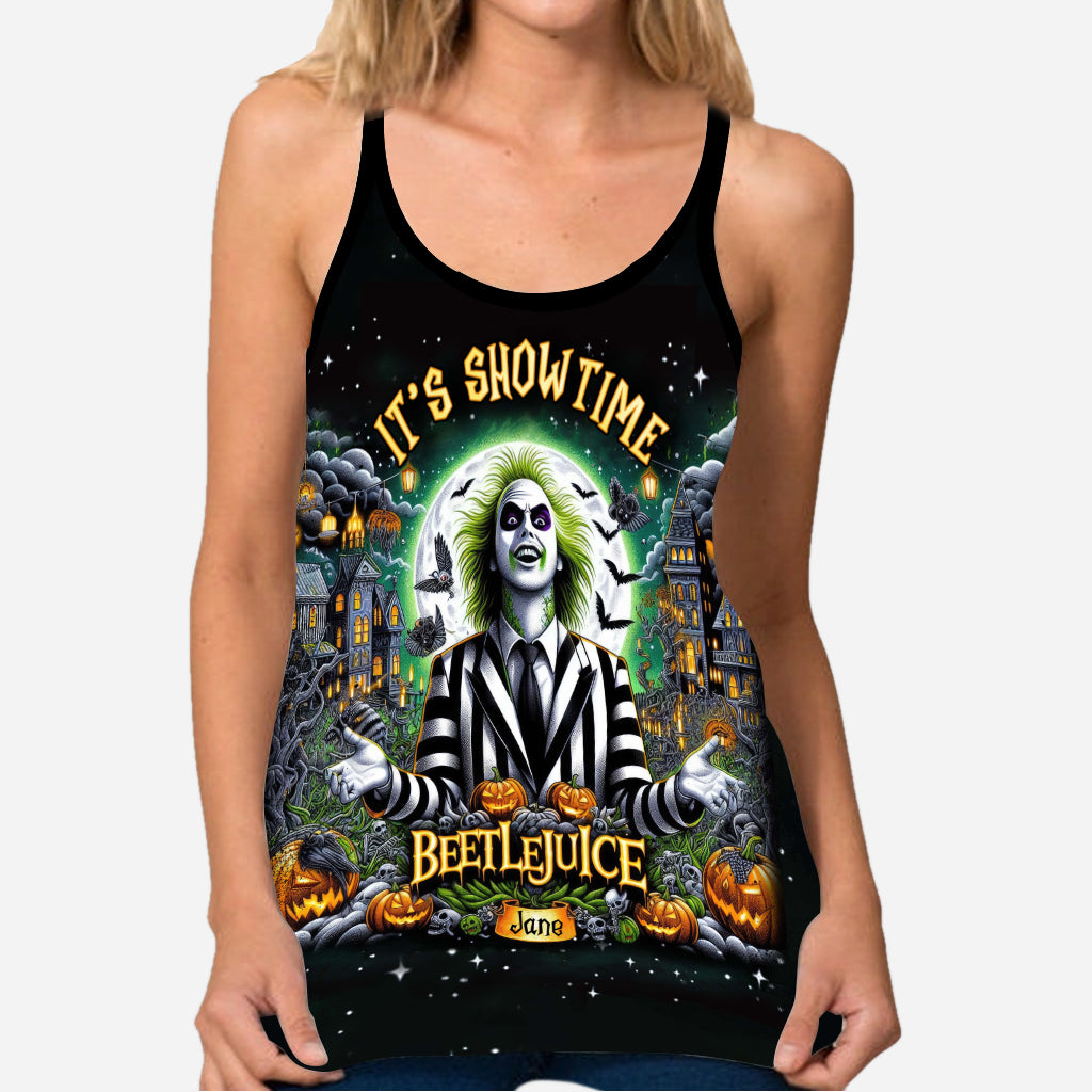 Personalized Halloween Cross Tank Top Custom Name Gift Idea Cross Tank Top GradoCreations