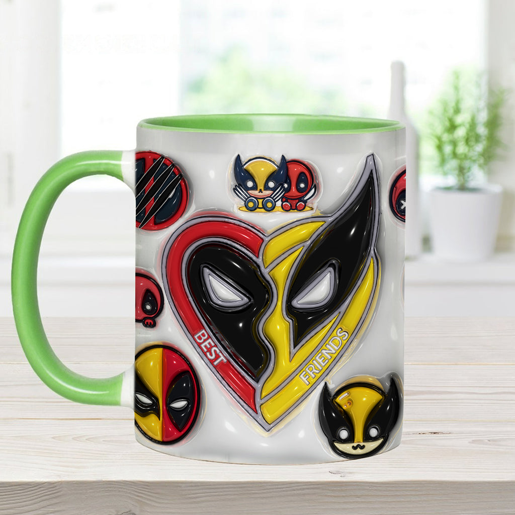 Personalized Accent Mug for Best Friends Custom Names Gift Accent Mug GradoCreations