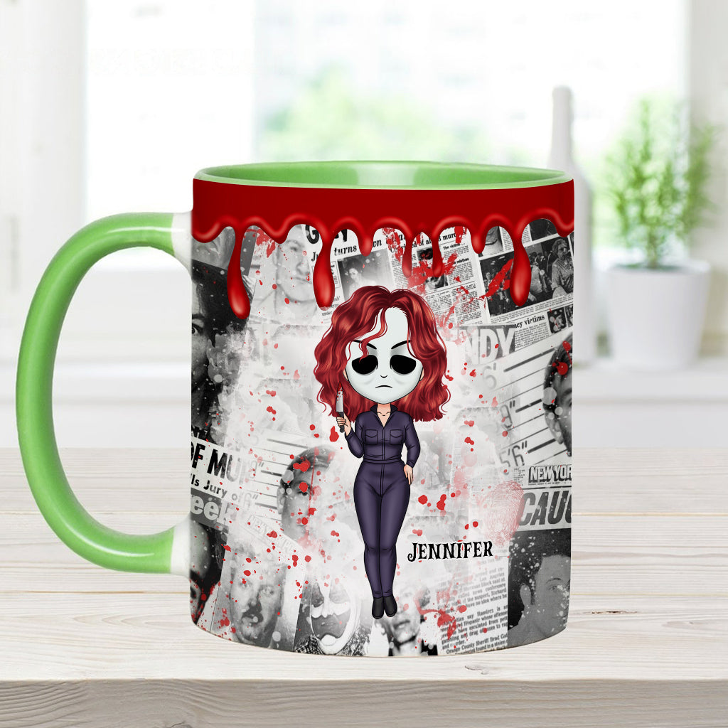 Personalized Accent Mug with Unique True Crime Design Accent Mug GradoCreations