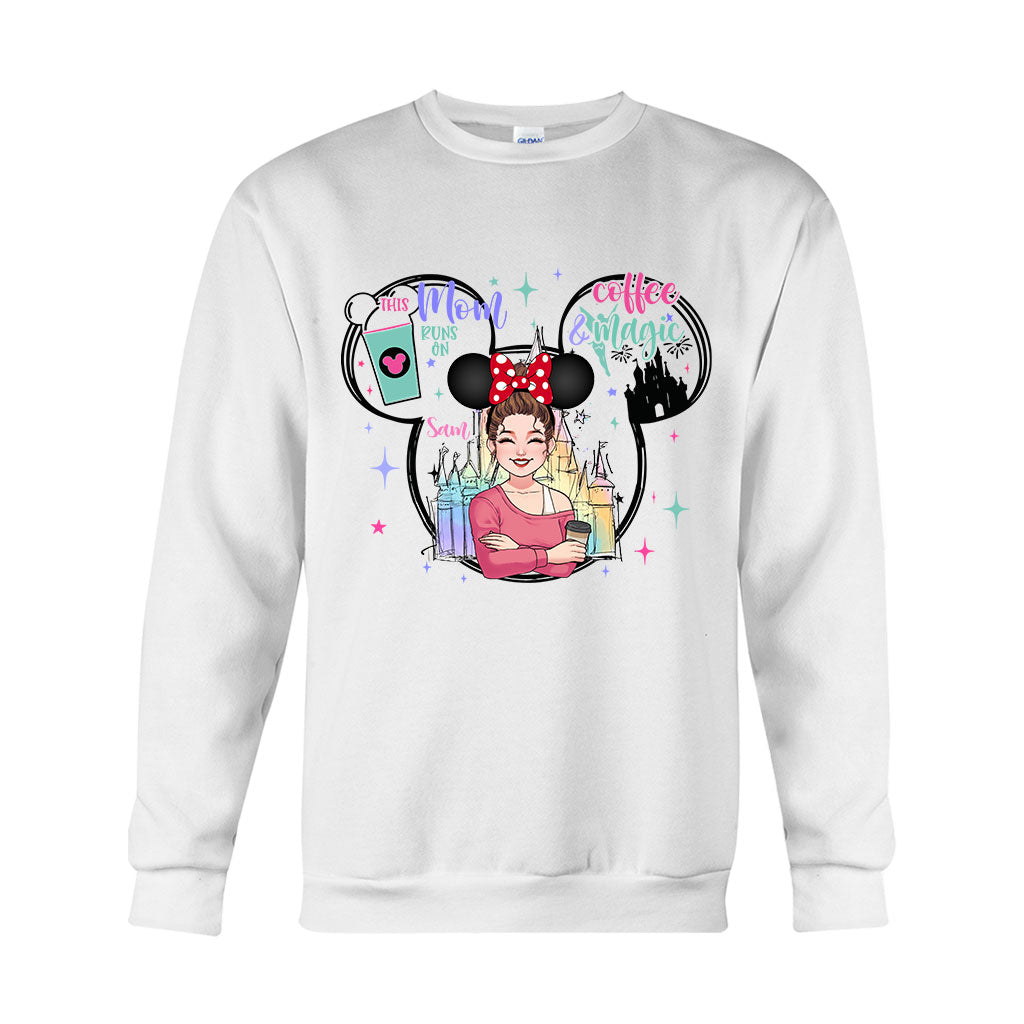 Personalized Coffee Magic Mouse T-shirt for Mom – Custom Name Gift T-shirt & Hoodie GradoCreations