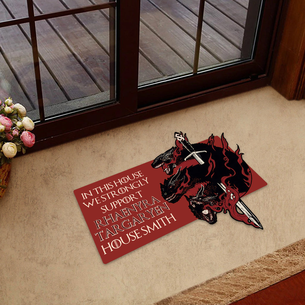 Personalized Thrones Game Shaped Doormat Custom Family Name Gift Shaped Doormat GradoCreations