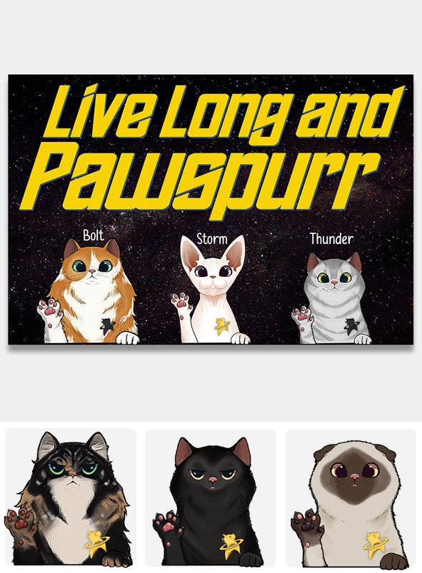 Personalized Star Trek Cat Doormat Custom Name Gift for Pet Lovers Doormat GradoCreations