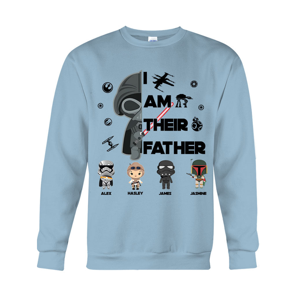 Personalized Star Wars T-Shirt & Hoodie Gift for Dad | Custom Names T-shirt & Hoodie GradoCreations
