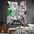 Personalized Nightmare Before Christmas Wall Tapestry Decor Gift Wall Tapestry GradoCreations