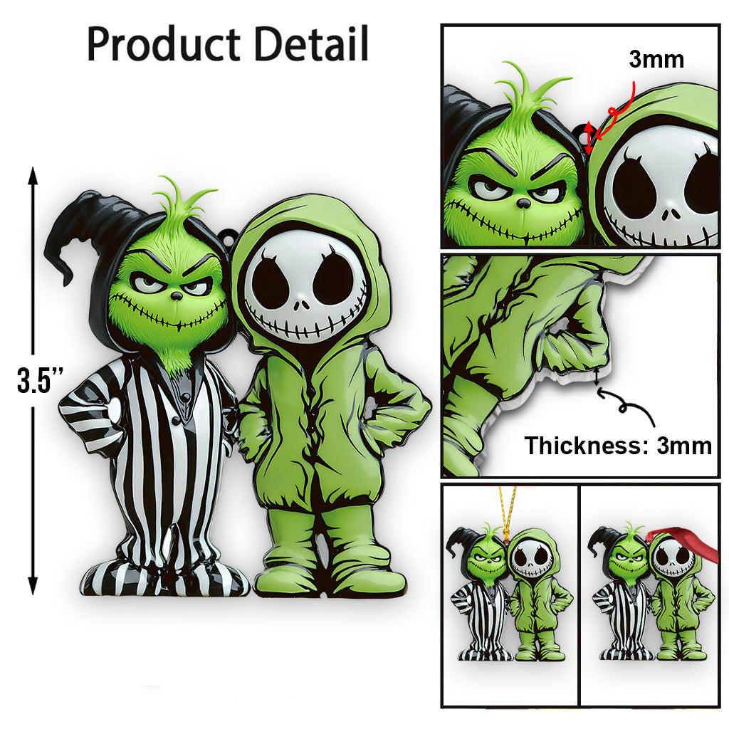 Personalized Grinch & Nightmare Before Christmas Ornament Gift Ornament GradoCreations