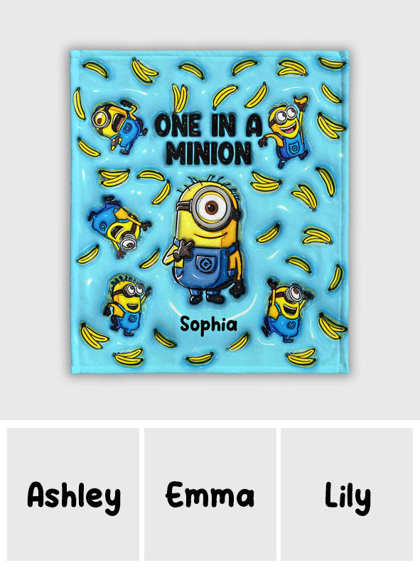 Personalized One In A Minion Blanket Custom Name Gift Blanket GradoCreations