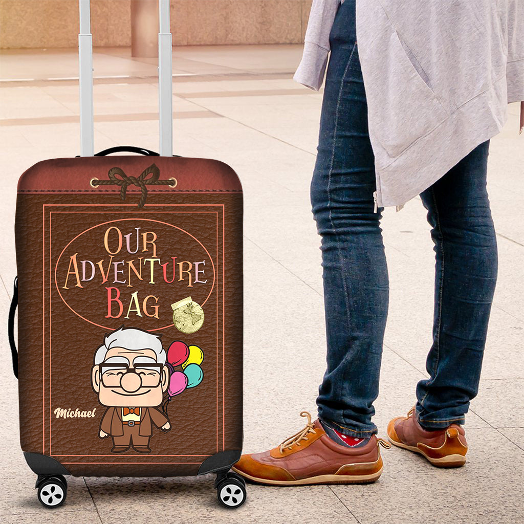Personalized Adventure Luggage Cover Custom Name Travel Gift Luggage Cover GradoCreations