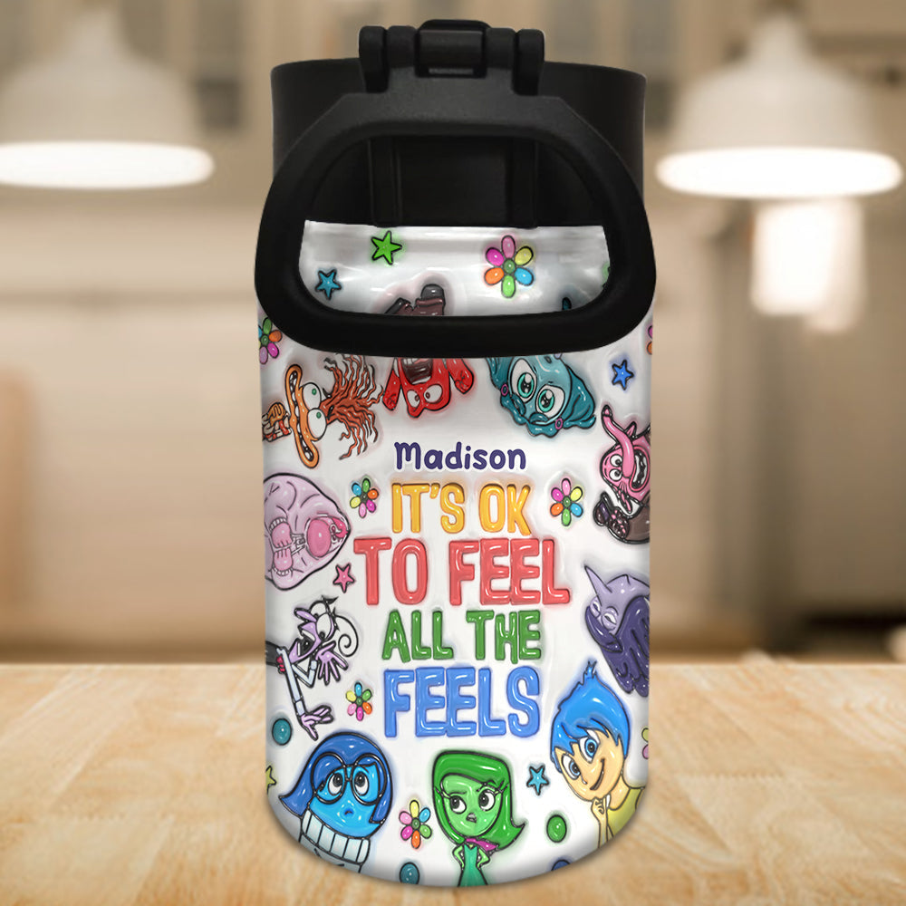 Personalized Kids Water Bottle Custom Name Fun Design Gift Kids Water Bottle GradoCreations