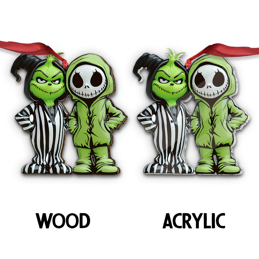 Personalized Grinch & Nightmare Before Christmas Ornament Gift Ornament GradoCreations