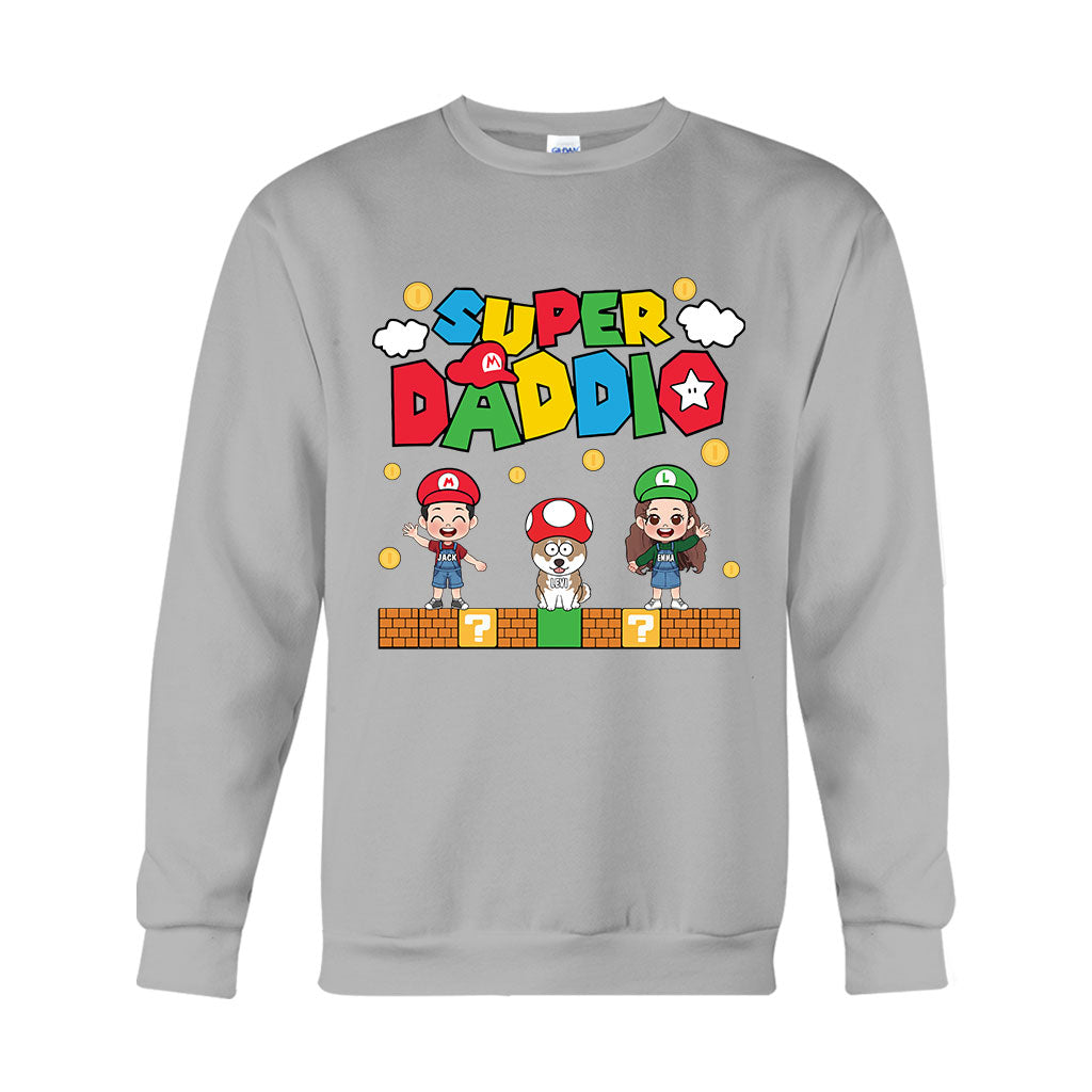 Personalized Super Daddio T-shirt & Hoodie Gift for Dad T-shirt & Hoodie GradoCreations
