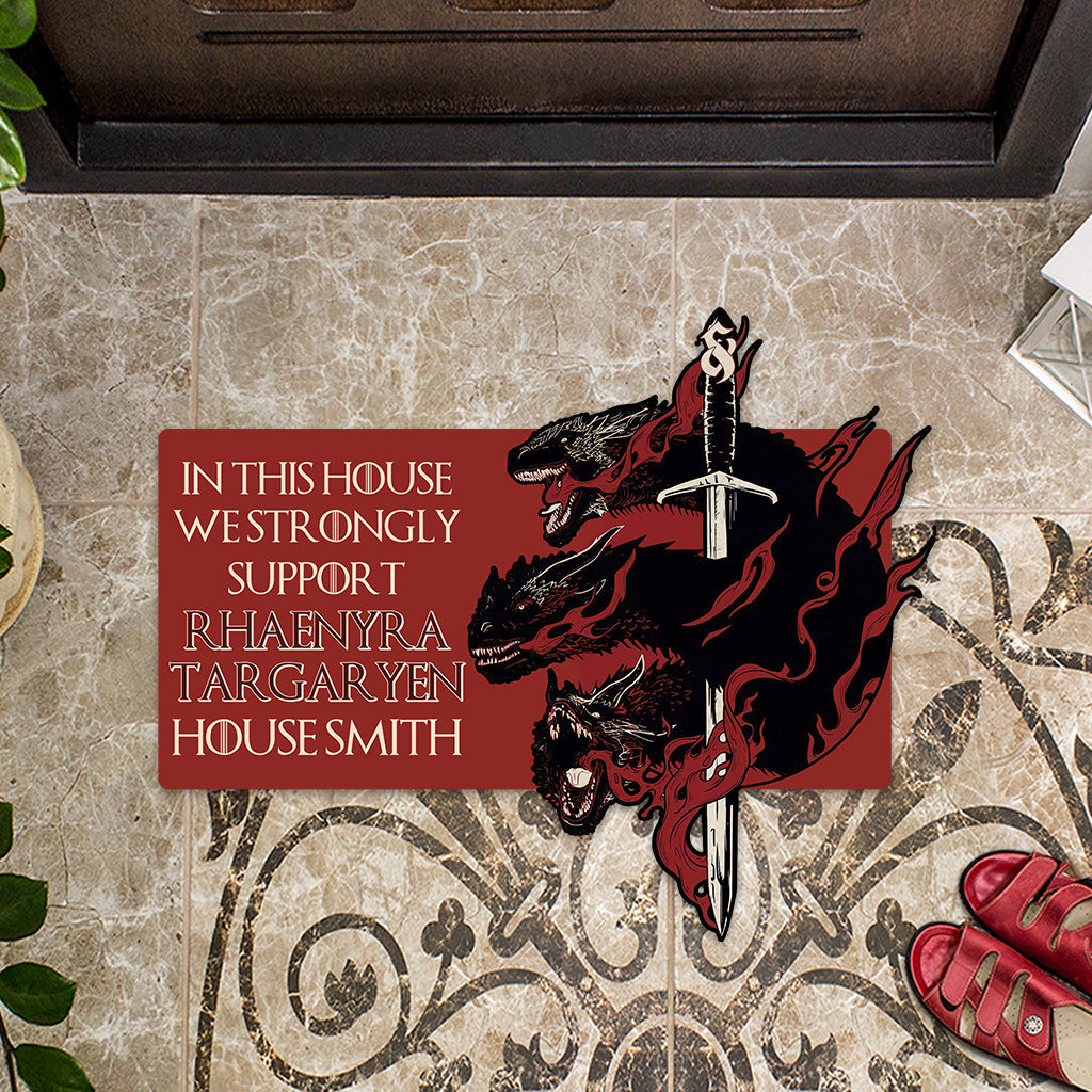 Personalized Thrones Game Shaped Doormat Custom Family Name Gift Shaped Doormat GradoCreations