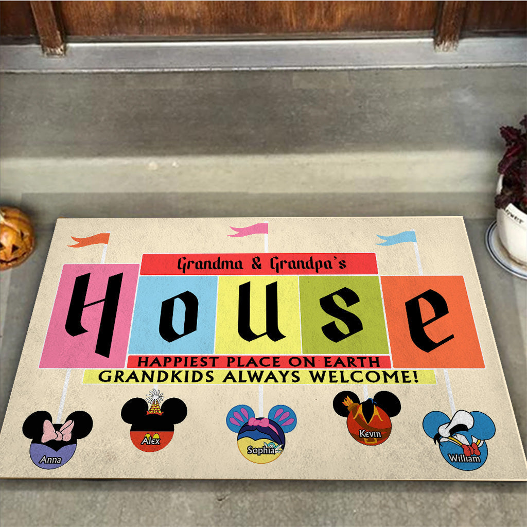 Personalized Doormat for Grandparents Custom Name Welcome Gift Doormat GradoCreations