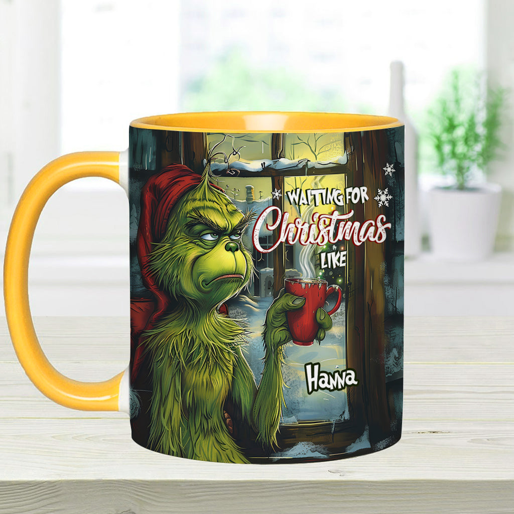 Personalized Grinch Accent Mug Custom Name Christmas Gift Accent Mug GradoCreations
