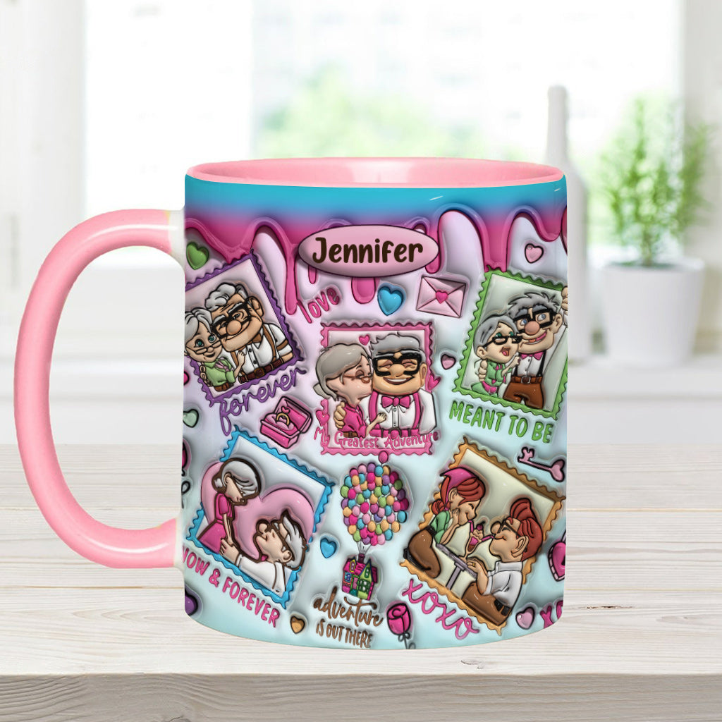 Personalized Two-Tone Accent Mug Custom Name Gift for Couples Accent Mug GradoCreations