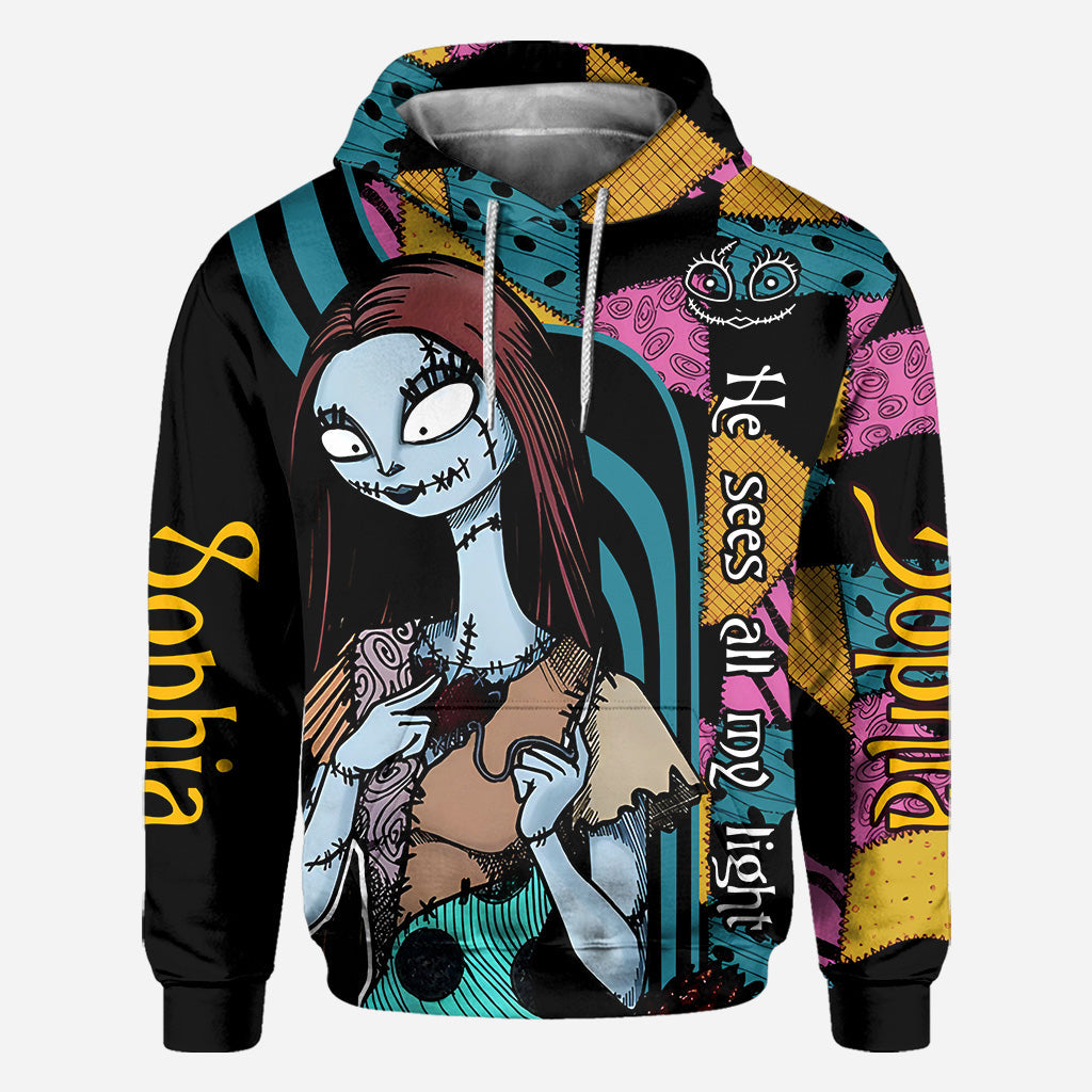 Personalized Nightmare Before Christmas All Over Shirt Custom Name Gift All Over Shirt GradoCreations