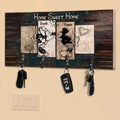 Personalized Home Sweet Home Key Rack Custom Name Gift Key Rack GradoCreations