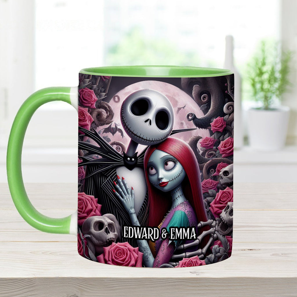 Personalized Nightmare Accent Mug Custom Names Gift for Couples Accent Mug GradoCreations
