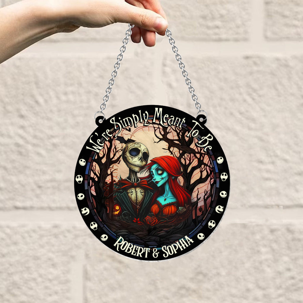 Personalized Nightmare Suncatcher Ornament Unique Gift for Couples Window Hanging Suncatcher Ornament GradoCreations