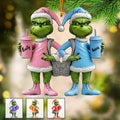 Personalized Grinch Transparent Ornament Custom Gift for Friends One-sided Ornament GradoCreations