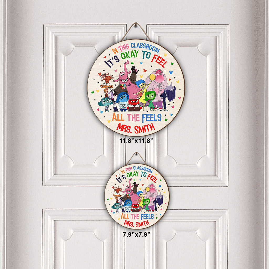 Personalized Round Wood Sign Classroom Decor for Teacher Gift Round Wood Sign GradoCreations