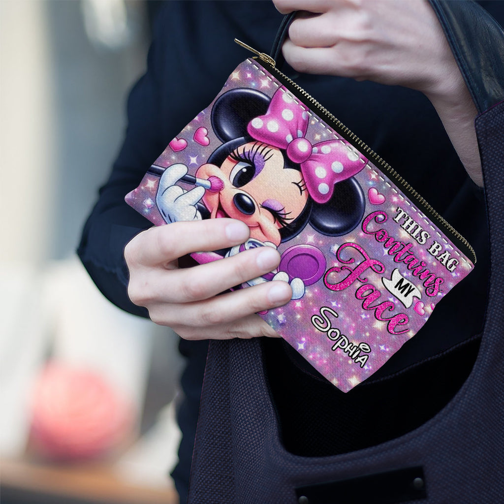 Personalized Mouse Pouch with Cute Character Design for Girls Pouch GradoCreations