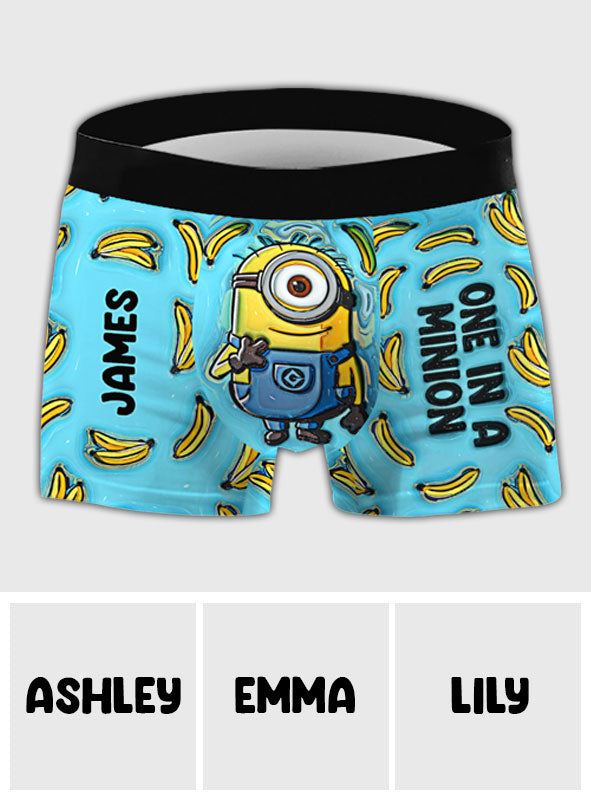 Personalized Men's Boxer Briefs with Minion Design Gift Men Boxer Briefs GradoCreations
