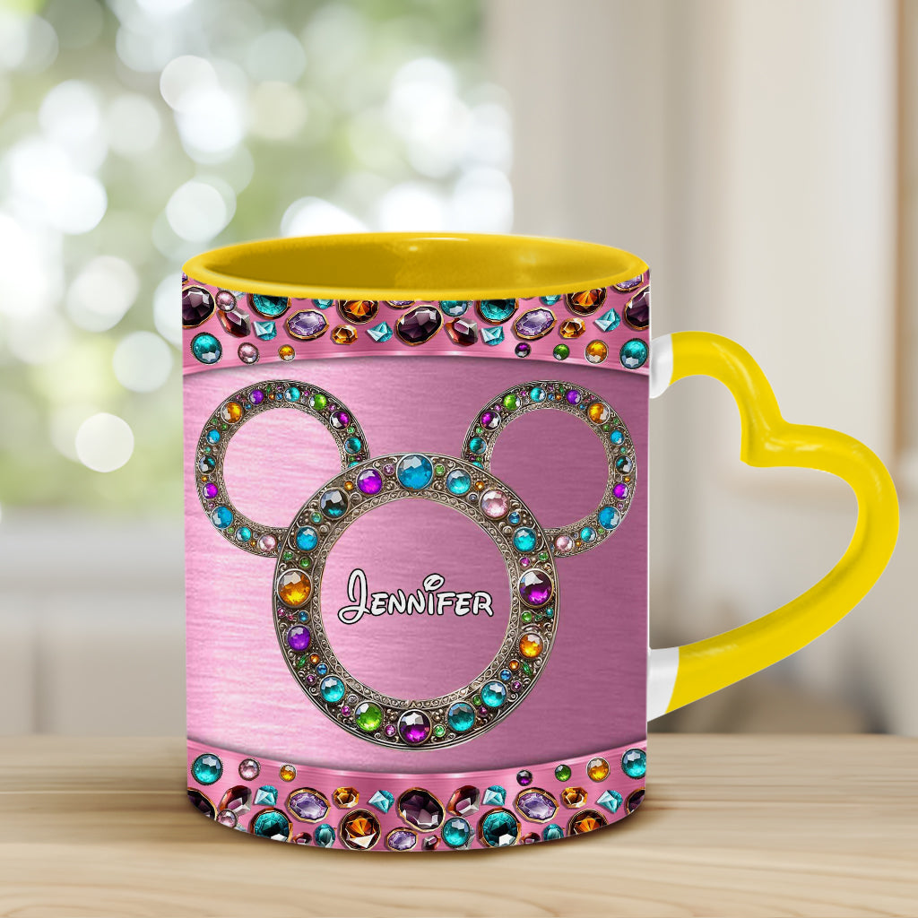 Personalized Heart Handle Mug Custom Name Gift for Mom Heart Handle Mug GradoCreations