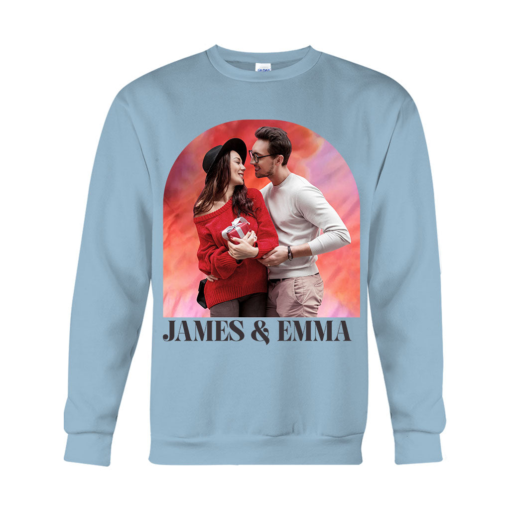 Personalized Couple T-shirt & Hoodie Custom Names Gift for Valentine’s Day T-shirt & Hoodie GradoCreations