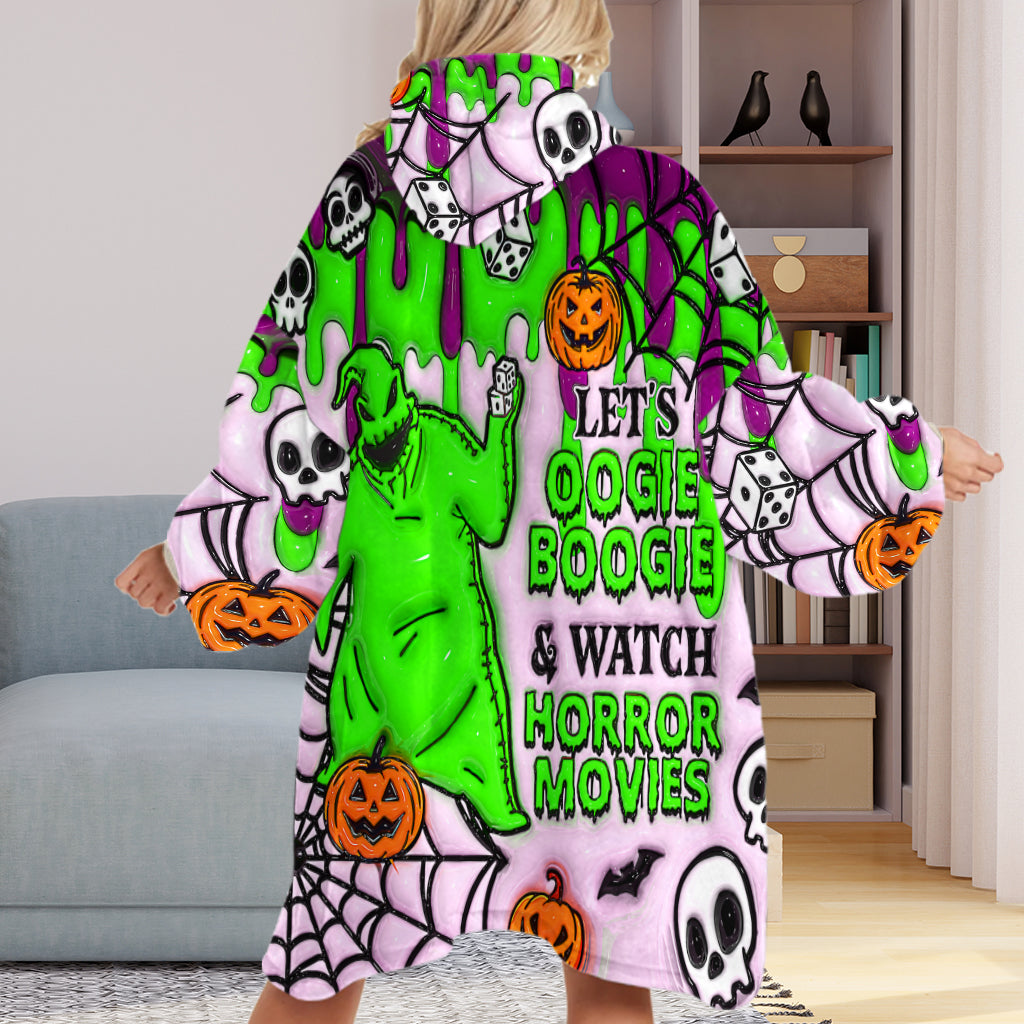 Personalized Oogie Boogie Blanket Hoodie for Halloween & Christmas Gift Blanket Hoodie GradoCreations
