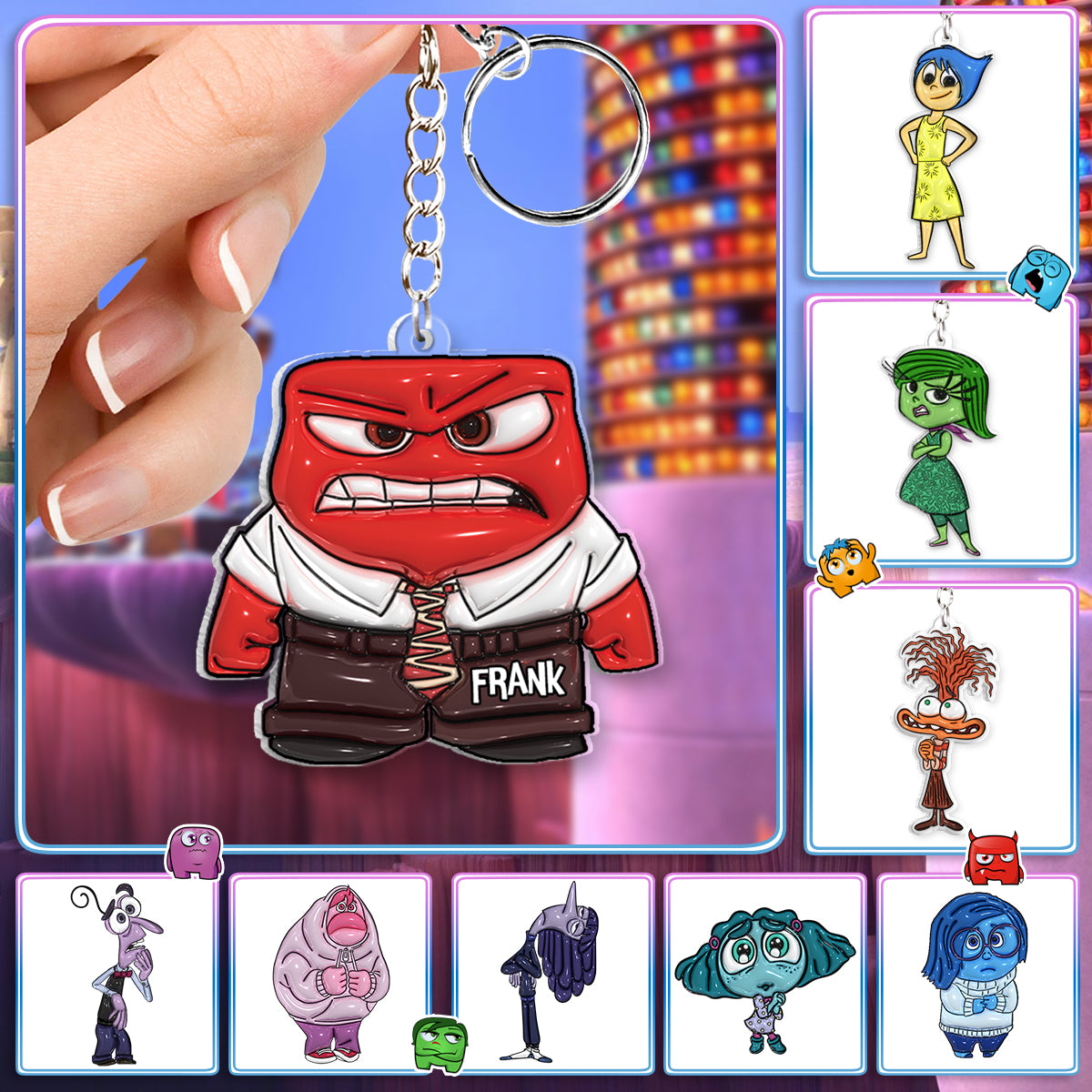 Personalized Anger Keychain Custom Name Gift for Graduation Keychain GradoCreations