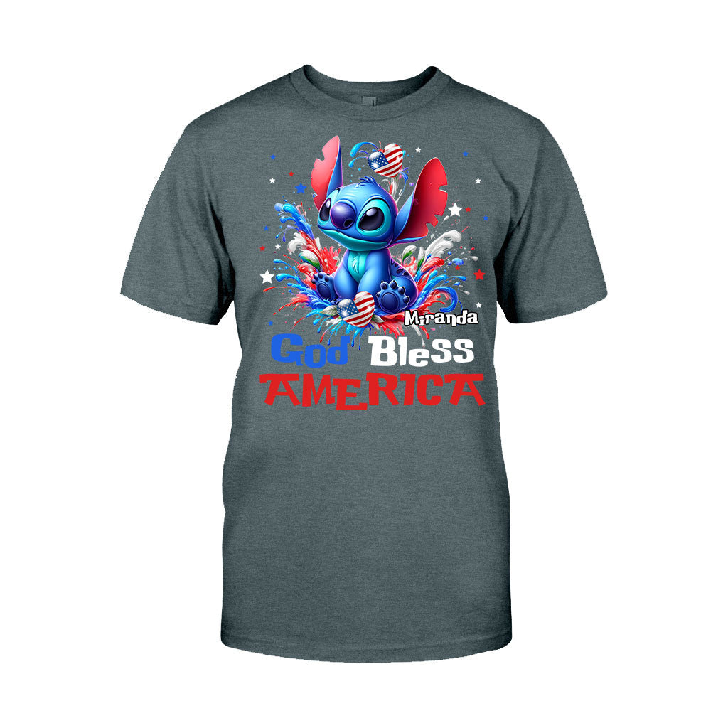 Personalized God Bless America T-Shirt & Hoodie for July 4th Gift T-shirt & Hoodie GradoCreations