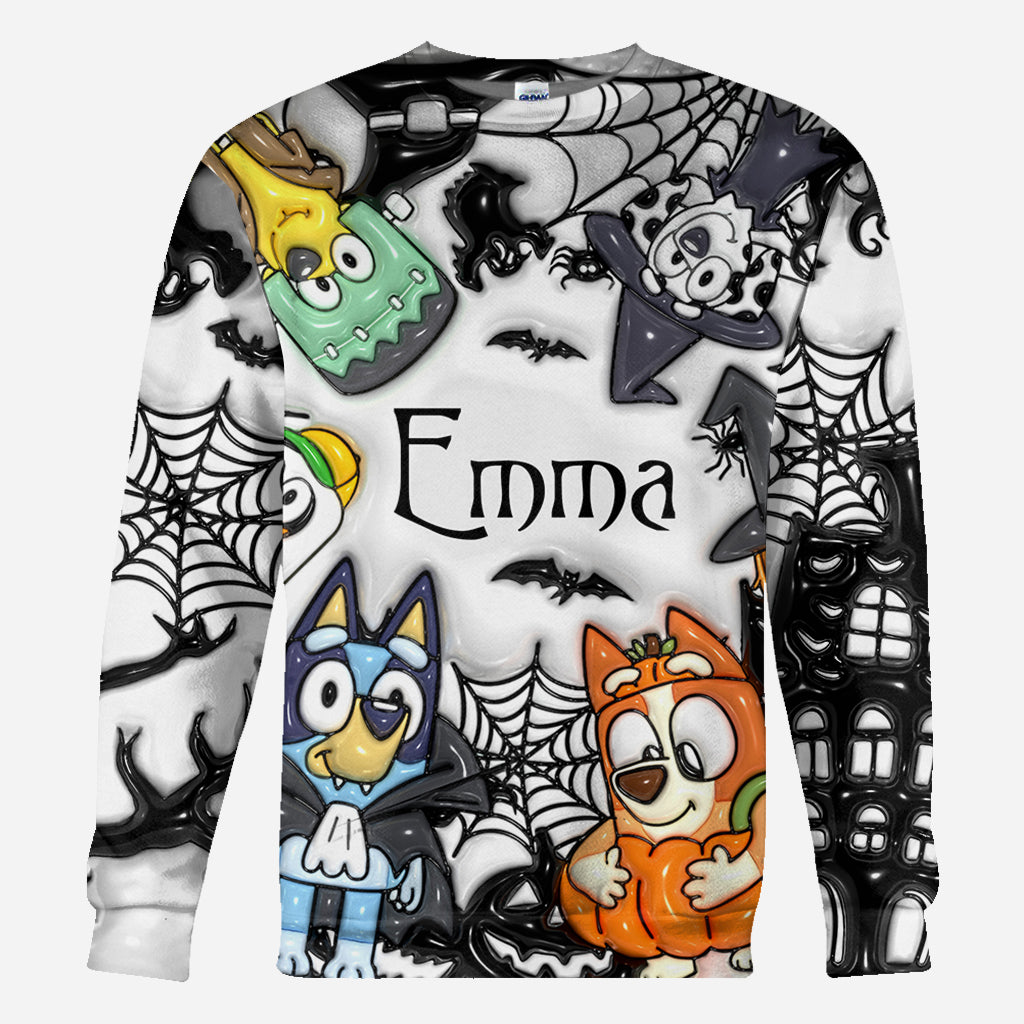 Personalized Halloween All-Over Shirt Custom Name Gift for Kids All Over Shirt GradoCreations