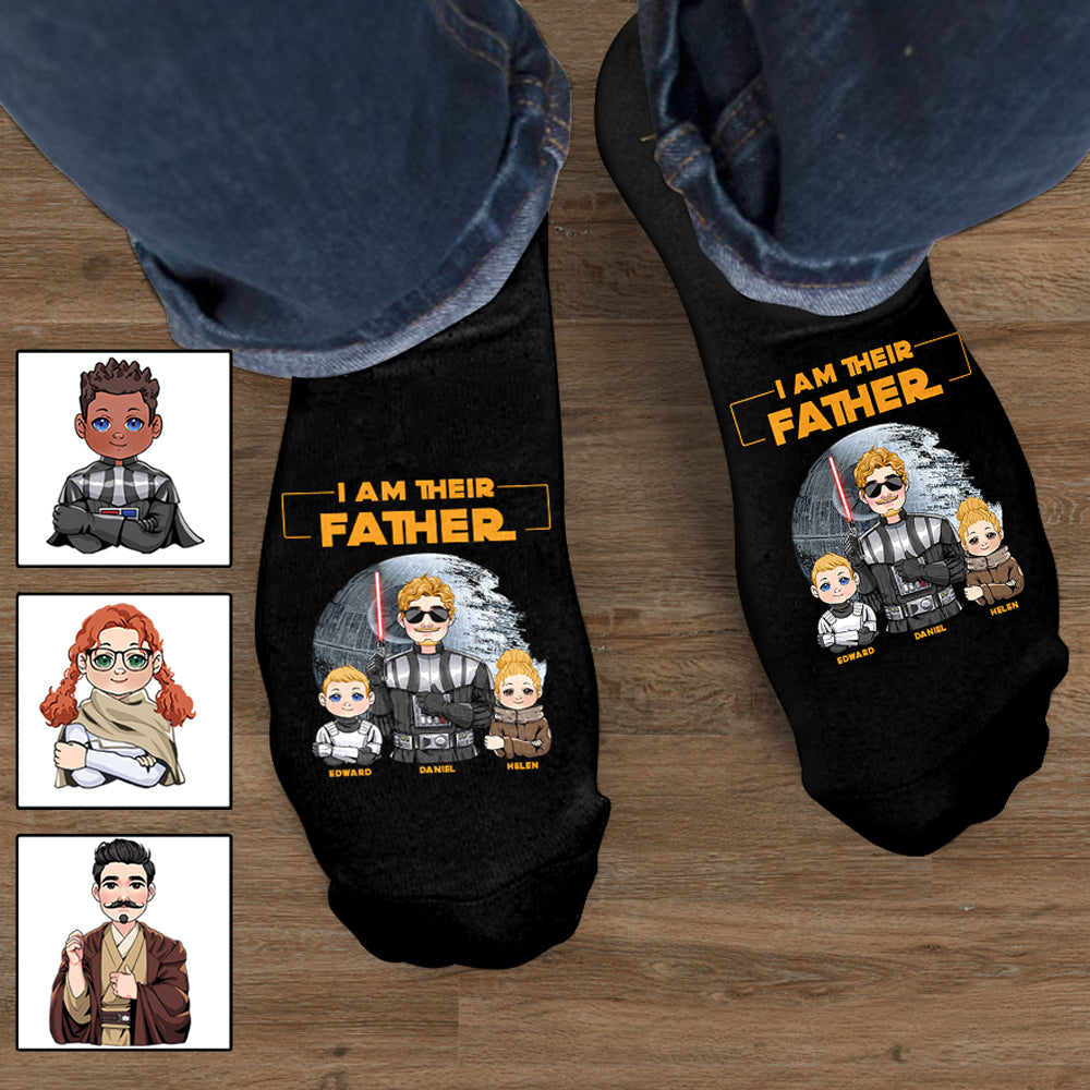 Personalized I Am Their Father Socks Custom Family Gift for Dad Socks GradoCreations