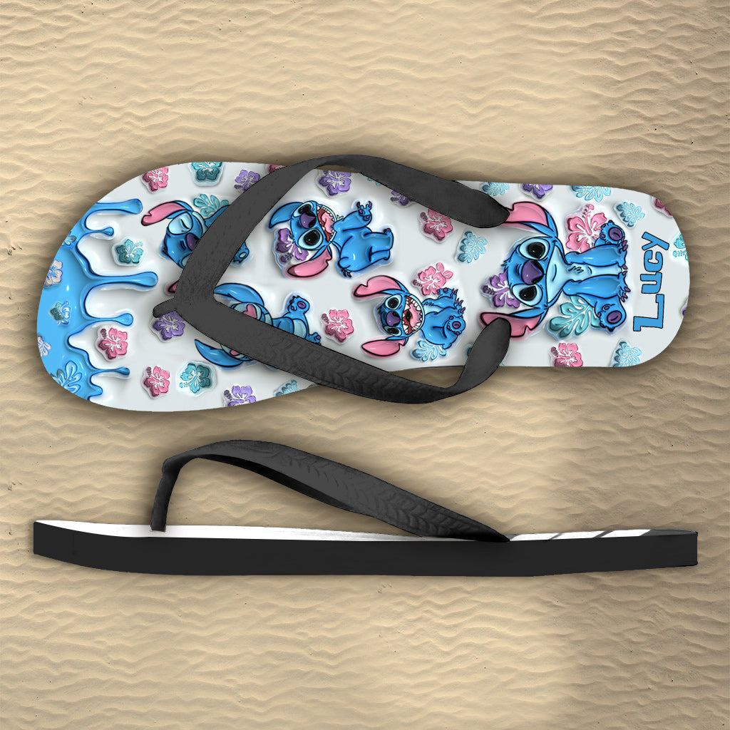 Personalized Ohana Flip Flops Custom Name Beach Gift Flip Flops GradoCreations