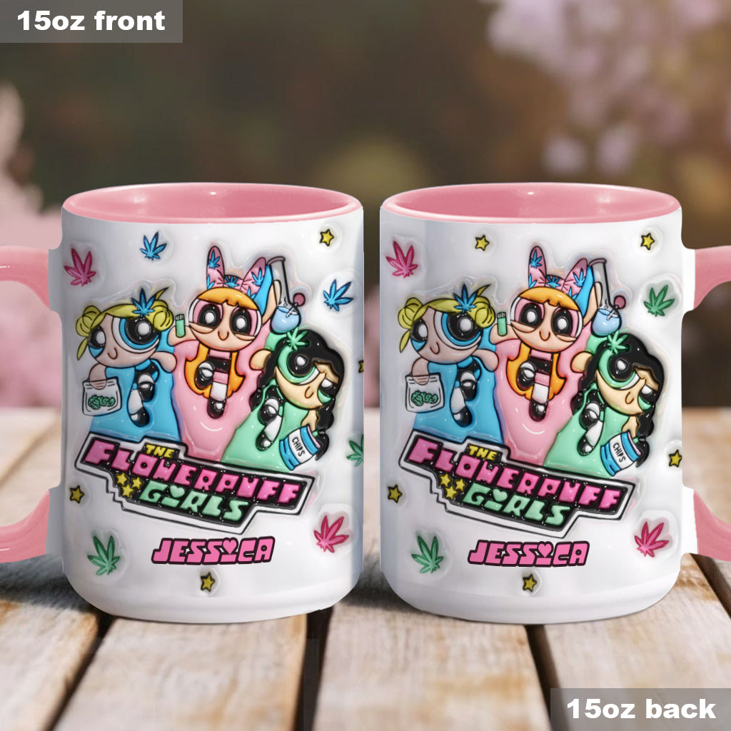 Personalized Weed Accent Mug Custom Name Gift for Her Accent Mug GradoCreations
