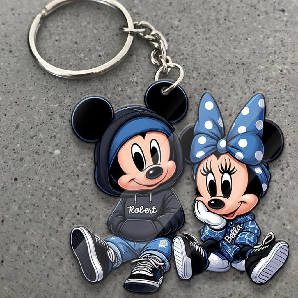Personalized Chicano Mouse Keychain Custom Name Gift Keychain GradoCreations