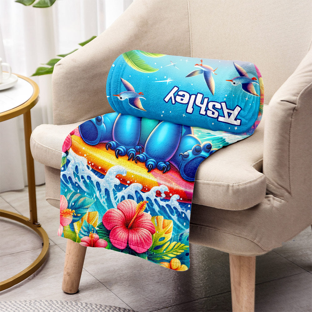 Personalized Hawaii Ohana Blanket Custom Name Gift Blanket GradoCreations