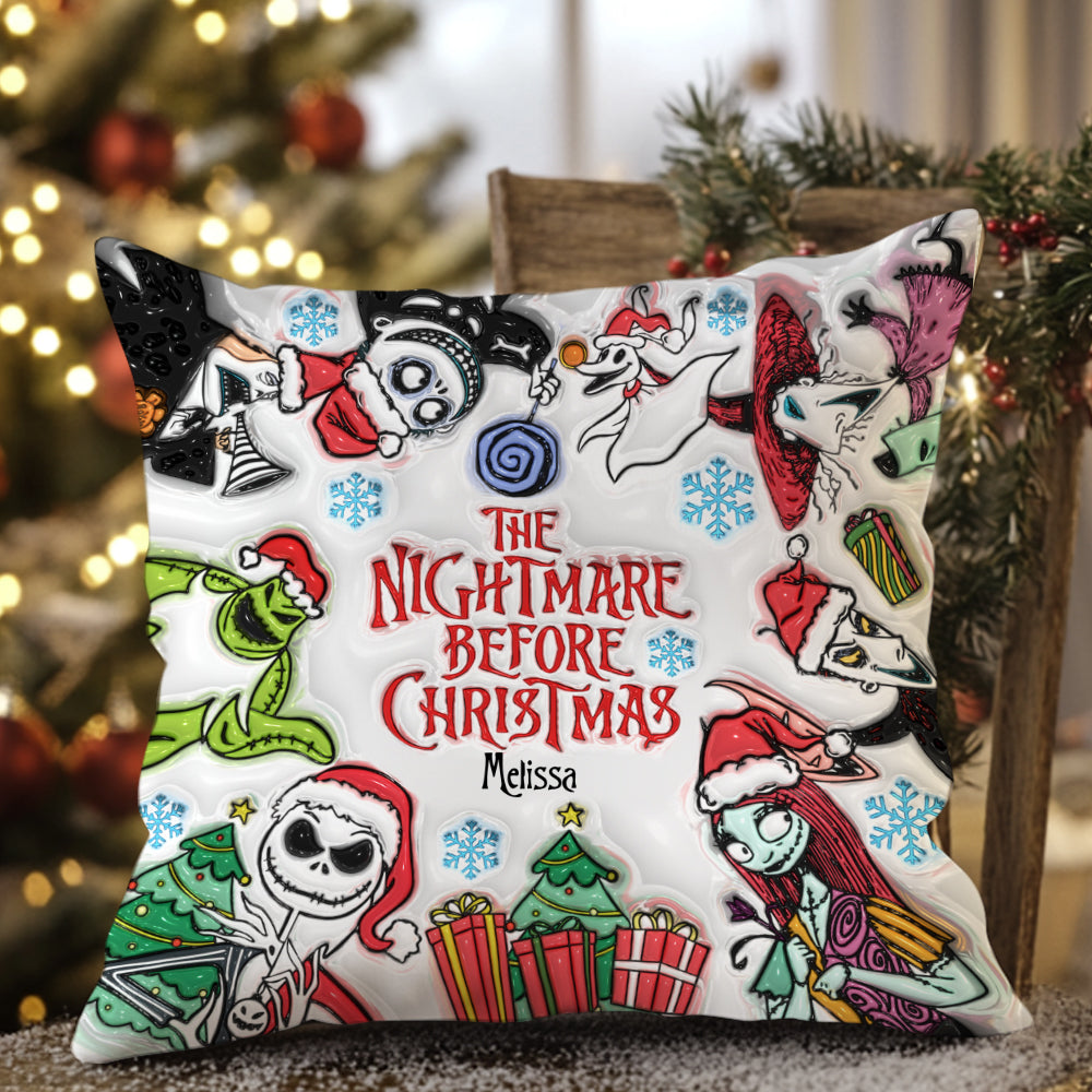 Personalized Nightmare Before Christmas Throw Pillow Gift Throw Pillow GradoCreations