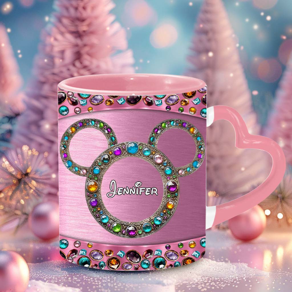 Personalized Heart Handle Mug Custom Name Gift for Mom Heart Handle Mug GradoCreations
