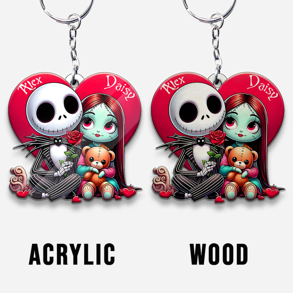 Personalized Nightmare Keychain Custom Name Gift for Couple Keychain GradoCreations